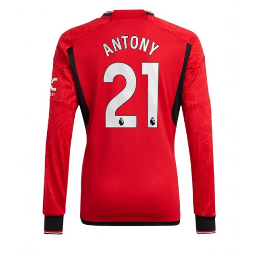 Moški Nogometni dresi Manchester United Antony #21 Domači 2023-24 Dolgi Rokav